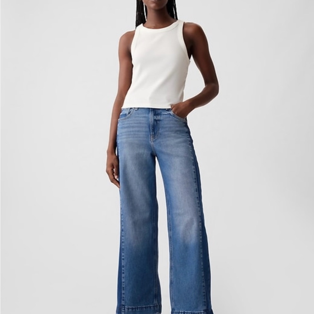 Gap High Rise Stride Wide-leg Jeans